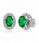 Emerald Sterling Silver Earrings Jackets
