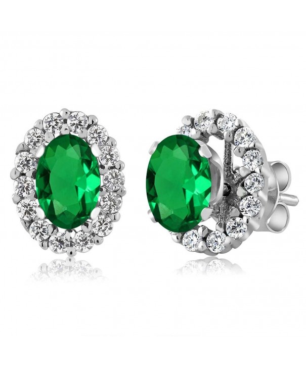 Emerald Sterling Silver Earrings Jackets