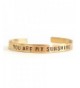 Hand stamped bracelet sunshine inspirational
