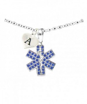 Crystal Paramedic Necklace Jewelry Initial