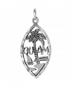 Sterling Silver Guam Word Pendant