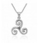 Sterling Silver Triskele Triskelion Necklace