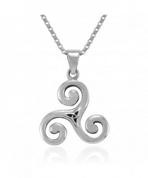 Sterling Silver Triskele Triskelion Necklace