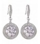 EleQueen Silver tone Zirconia Birthstone Earrings