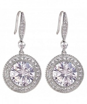 EleQueen Silver tone Zirconia Birthstone Earrings