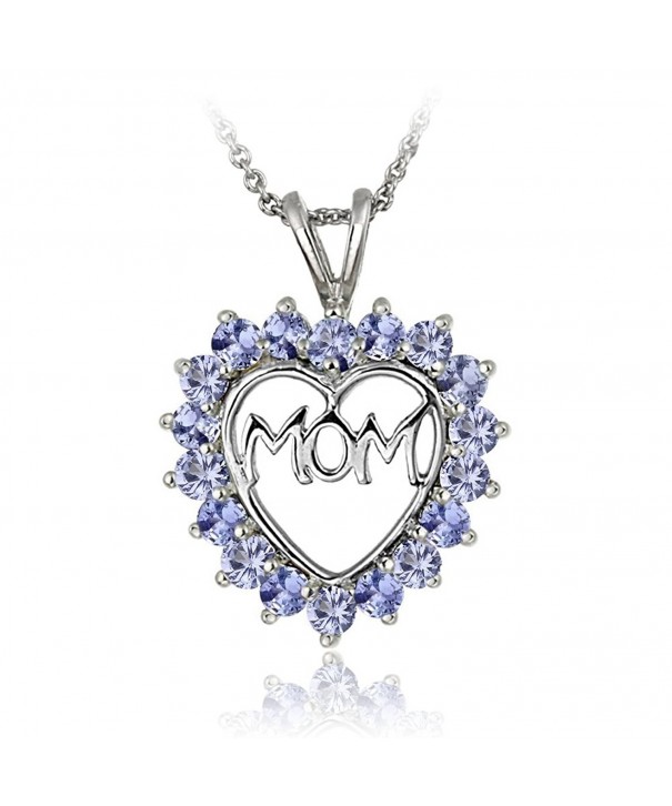 Sterling Silver Tanzanite Pendant Necklace