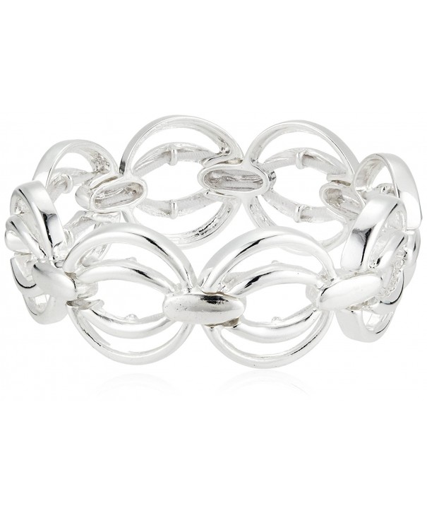 Napier 60480456 G03 Silver Tone Stretch Bracelet