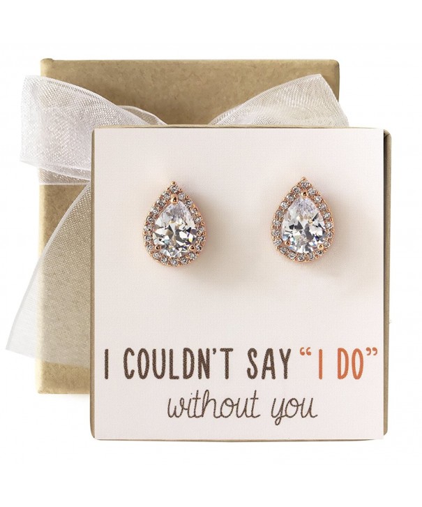 Cubic Zirconia Bridesmaid Earrings Bridal