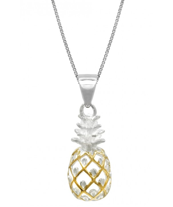 Sterling Silver Pineapple Necklace Pendant