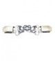 Silver Heart Crystals Cardigan Clip