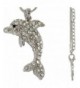 AnsonsImages Necklace Pendant Dolphin Rhinestones