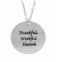 Thankful Grateful Necklace Shoppingbuyfaith silver plated base