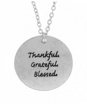 Thankful Grateful Necklace Shoppingbuyfaith silver plated base