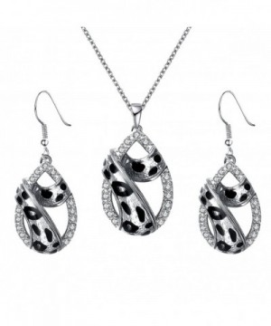 MonkeyJack Rhinestone Teardrop Necklace Earrings