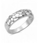 Polished Filigree Sterling Silver RNG16199 8