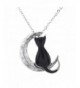 Lux Accessories Burnished Crescent Necklace