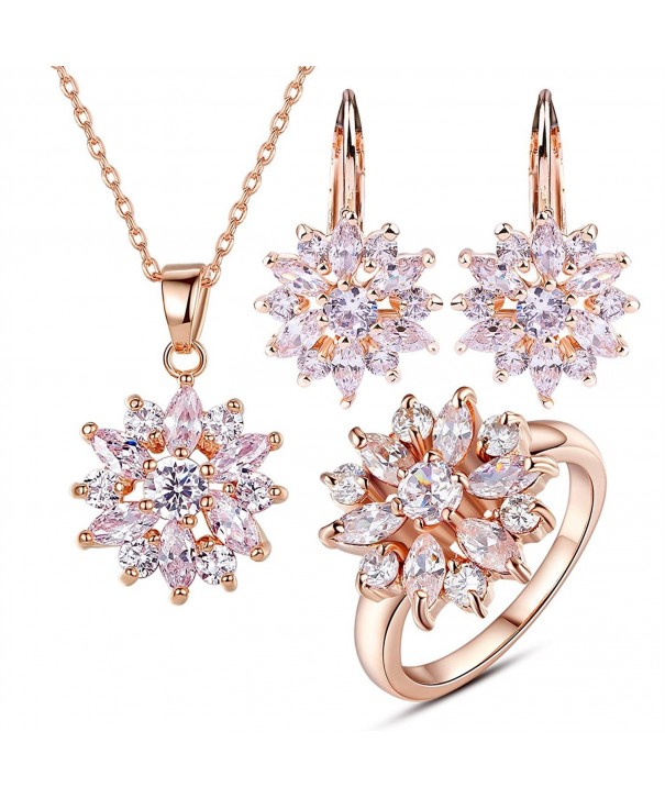Bamoer Rose Jewelery Snowflake Wedding