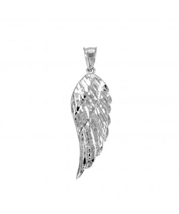 Textured Sterling Silver Angel Pendant