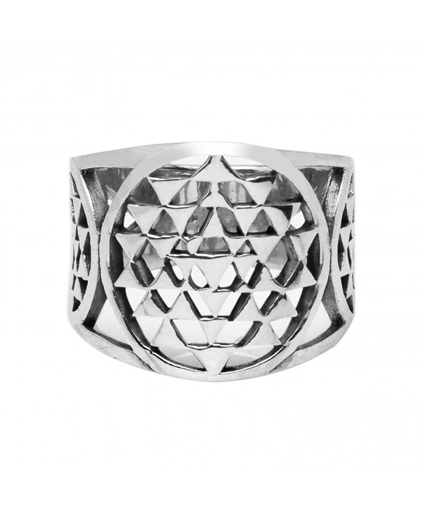 925 Sterling Silver Sri Yantra Sacred Geometry Talisman Unisex Large ...