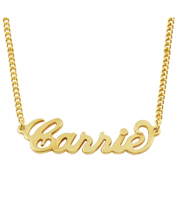 Personalized Necklace Brass Custom Inches