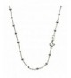Sterling Silver Station Nickel Necklace