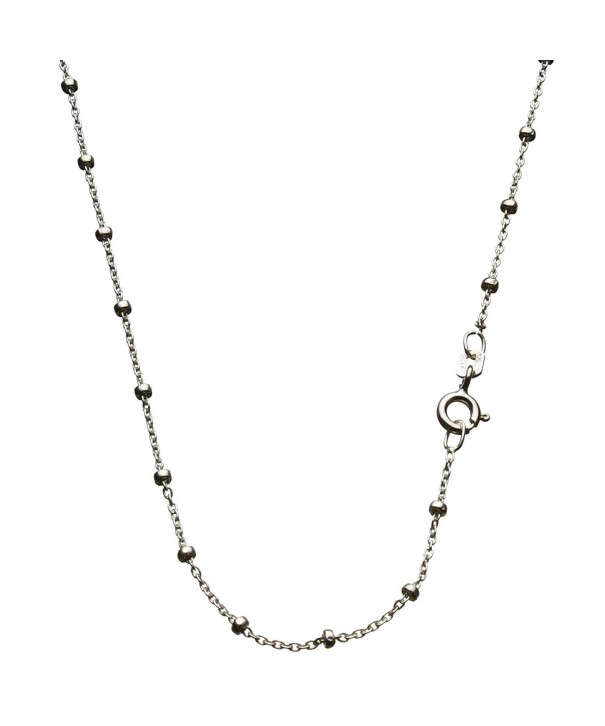 Sterling Silver Station Nickel Necklace