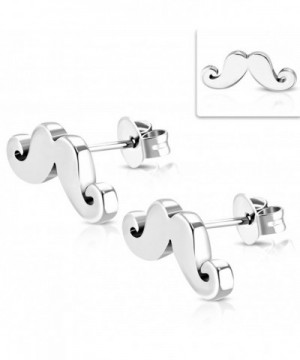 Stainless Steel Mustache Beard Earrings