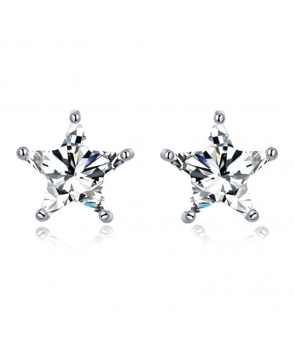 Sparkling Earrings Sterling Zirconia Eternity