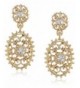 Downton Abbey Gold Tone Filigree Earrings