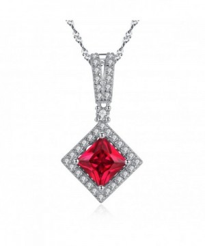 Princess Simulated Necklace Zirconia Sterling