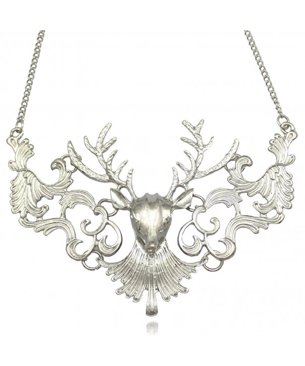 Victorian Filigree Christmas Reindeer Necklace