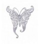 EVER FAITH Austrian Butterfly Silver Tone