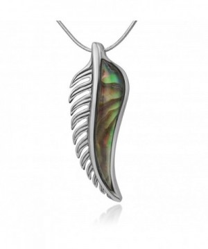 Sterling Natural Abalone Pendant Necklace