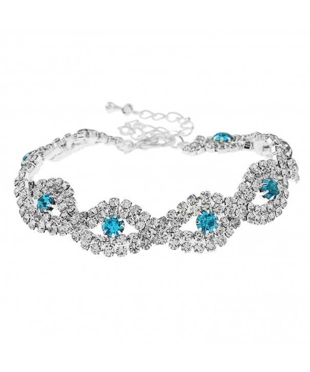 SUNSCSC Crystal Rhinestone Wedding Bracelet