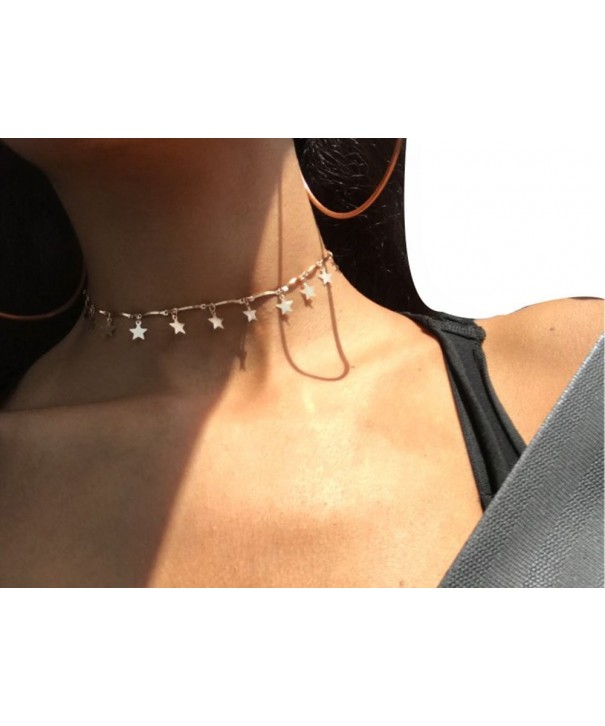 Sequins Choker Necklace Pendant Jewelry