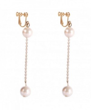 Earring Simulated Pierced Gold tone Banquet