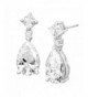 Earrings Pear Cut Swarovski Zirconia Sterling