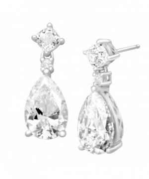 Earrings Pear Cut Swarovski Zirconia Sterling