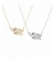 Lux Accessories Friends Elephant Necklace