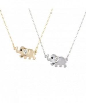 Lux Accessories Friends Elephant Necklace