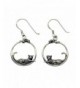 Sterling Silver Hoop Mouse Earrings