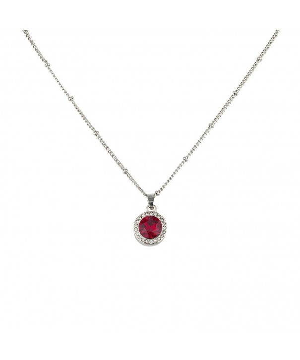 Lux Accessories Birthstone Pendant Necklace