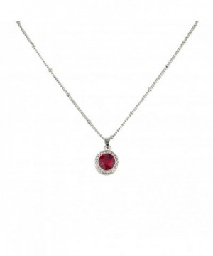 Lux Accessories Birthstone Pendant Necklace