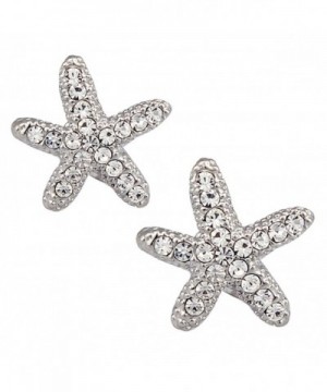 DUOKA Silver Crystal Starfish Earring