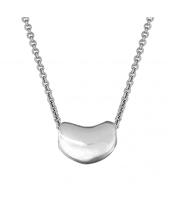 Sterling Silver Kidney Pendant Necklace
