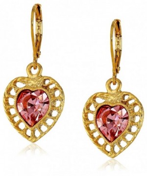 1928 Jewelry Gold Tone Swarovski Earrings