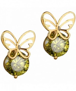 YAZILIND Charming Butterfly Zirconia Earrings