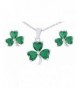 Cro Shamrock Necklace Earrings Swarovski