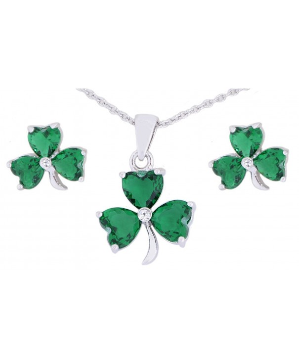 Cro Shamrock Necklace Earrings Swarovski