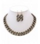 StyleNo1 FASHIONABLE BURNISHED NECKLACE EARRINGS